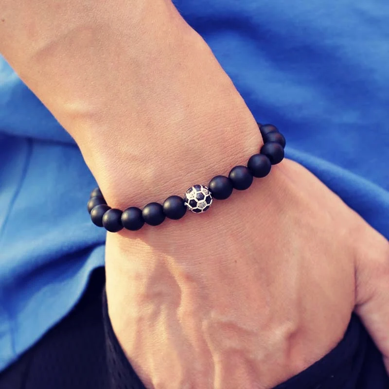 Onyx Stone Beaded Bracelet for Men and Women