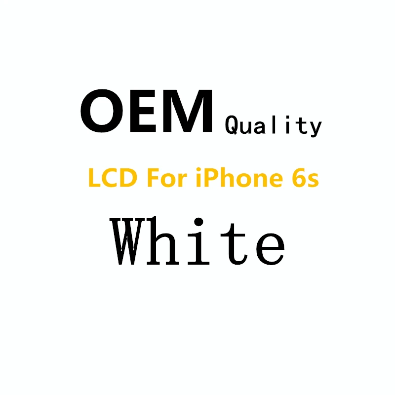 For iPhone 6s White OEM оригинальное качество ЖК-дисплей для iPhone 6 6s 7 Plus кодирующий преобразователь сенсорного экрана в сборе Замена Черный Белый - Цвет: For iPhone 6s White