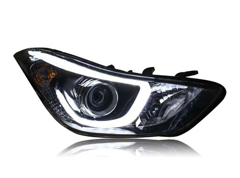 Автомобильный Стайлинг головная лампа для фары для автомобиля Hyundai Elantra angel eyes 2012- для Elantra головная лампа bi xenon объектив фары