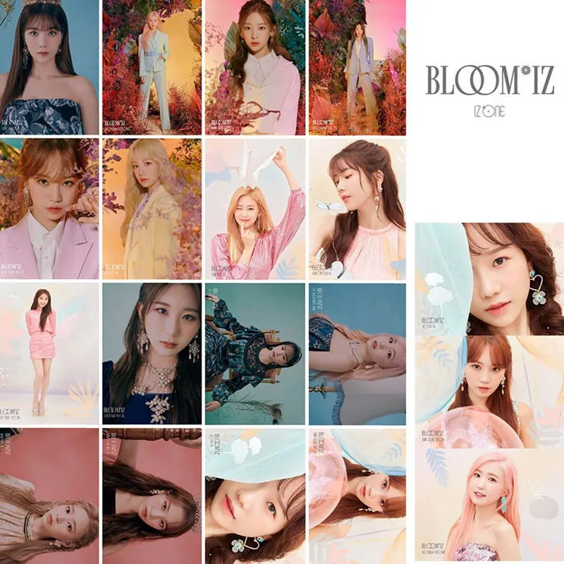 Новый 16 шт./компл. KPOP IZONE команда девушек вернуться к новому альбом цветение * IZ