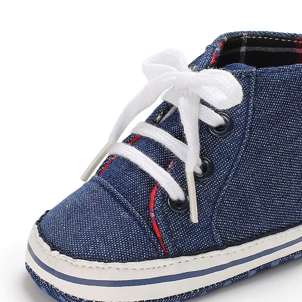 Newborn Baby Boys Girls First Walkers Newborn Canvas Shoes Infant Toddler Soft Sole Anti-slip Baby Sneaker Sport Shoes for 0-18M
