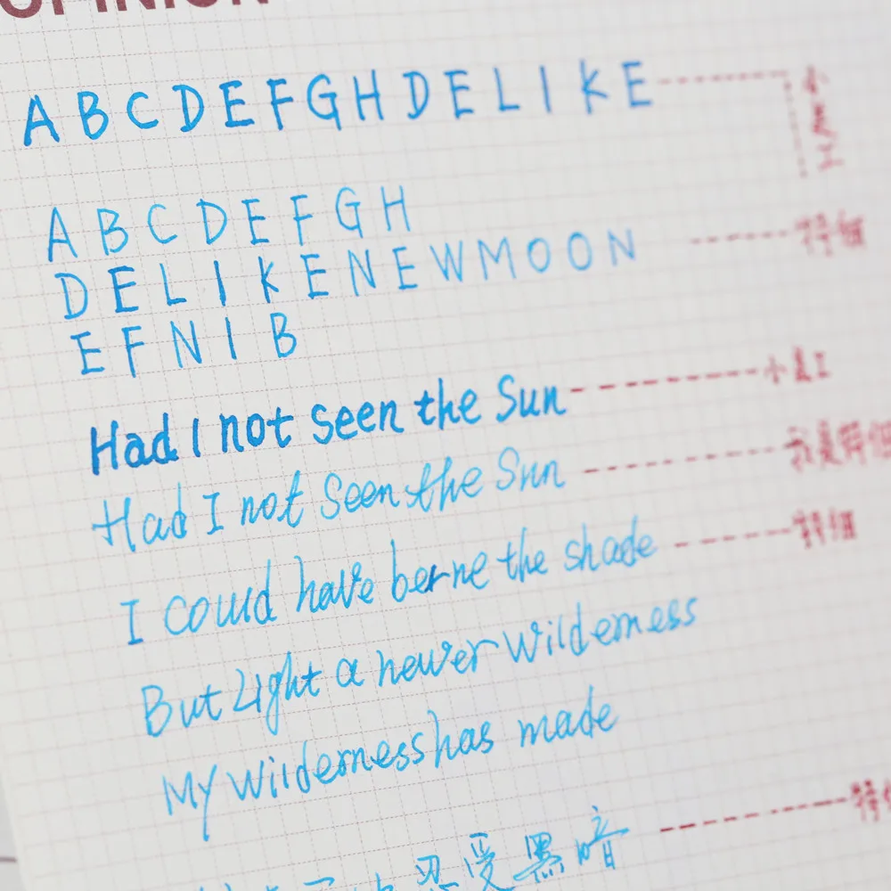 Majohn New Moon 3 Fountain Pen Metal Lacquer Ink Pen  Iridium EF 0.38mm /EF Bent Nib 0.6mm Writing Pen Office Supplies 6