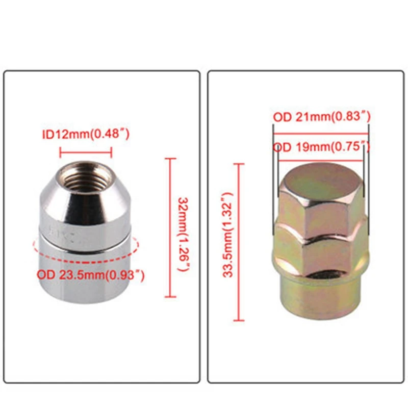 M12X1.5 блокировка колес Гайка хром Блокировка гайки 4 шт. 1 комплект