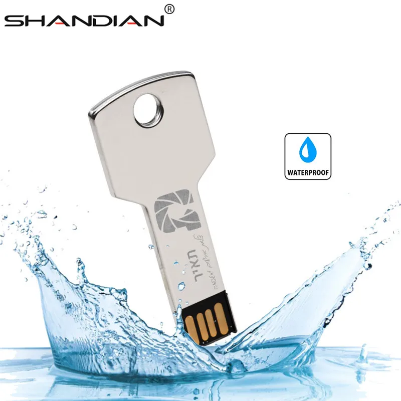 SHANDIAN, хит, супер мини Usb флеш-накопитель, металлическая usb флешка, 64 ГБ, флешка, 64 ГБ, 32 ГБ, 16 ГБ, 4 Гб, водонепроницаемая флешка, флеш-диск