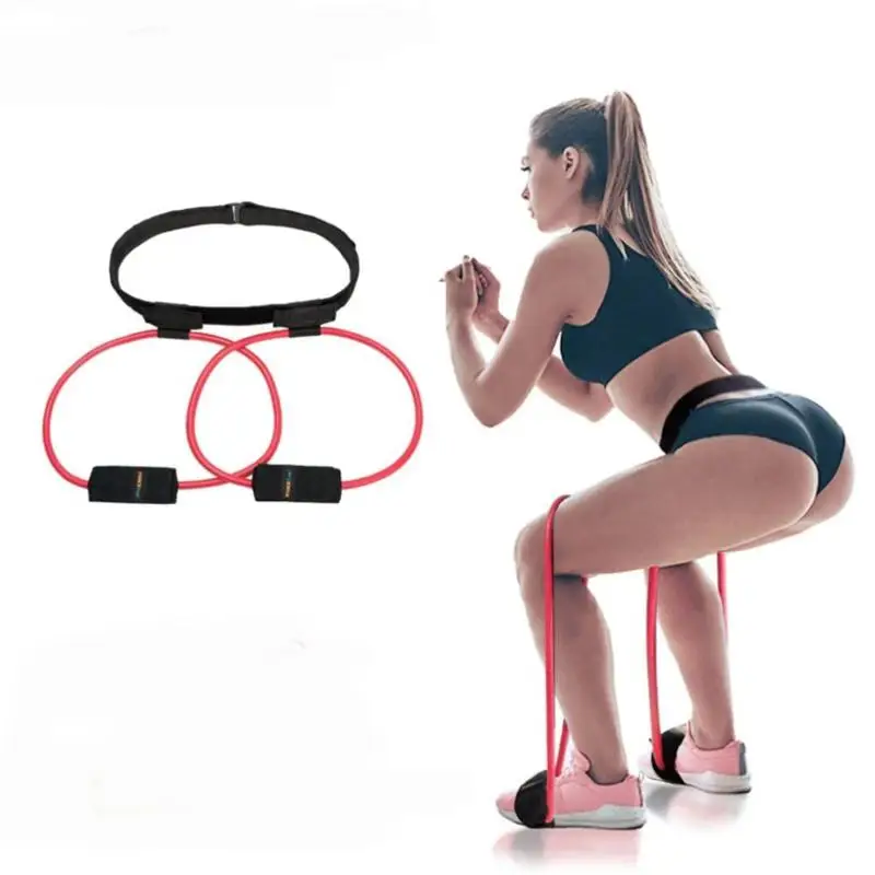 

Muscle Fitness Latex Band Exercise Workout Sports Resistance Belt (Red) Adjustable Waist Belt Pedal Exerciser for Body Exercise