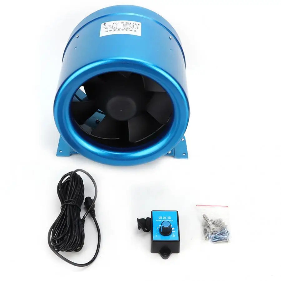 

Duct Fan 8in Adjustable Rate Controller Duct Fan for Hotels Rooms 75W 3800 RPM 1205m 710CFM AC220V
