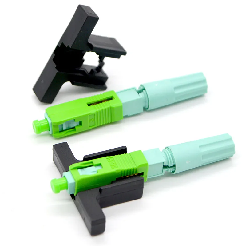 100pcs FTTH Optic Fiber Quick Connector Adapter Single Mode SC/UPC/APC Fast Connector With Cold Tool  Special Wholesale
