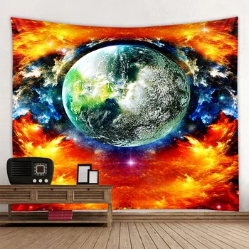 

Beautiful fantasy planet printing large wall tapestry cheap hippie wall hanging bohemian wall tapestry mandala wall art decorati