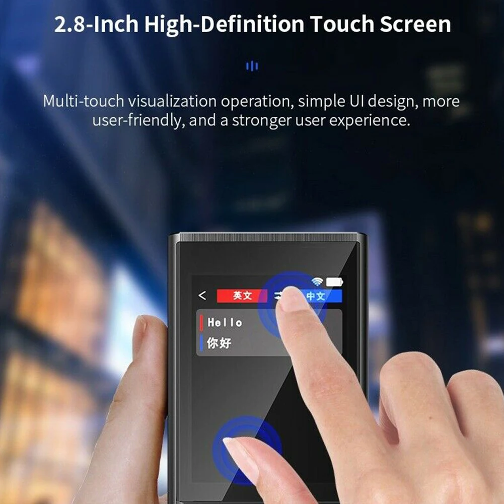 

Recording Real Time Meeting Offline Multi Language Travel USB Charging Translator Take Photo Portable Smart Voice Touch Screen