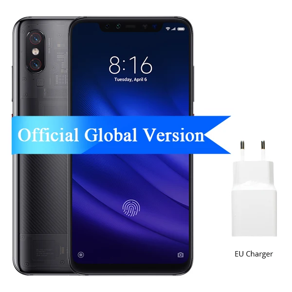 Transparent Titanium Global Version Xiaomi Mi 8 Pro 8GB 128GB Snapdragon 845 In-screen Fingerprint 20MP Front Camera NFC Transparent Mobile Phone - Цвет: Transparent Titanium