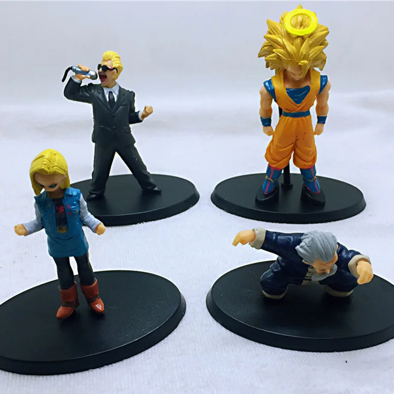 5-7 см 4 шт./лот фигурки Dragon Balls Son Goku Super Saiyan Goku модель игрушка, упакованный в Opp пакете(пакет из неориентированного полипропилена
