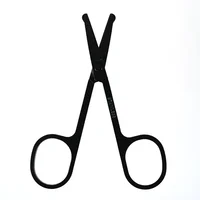 New 1pc 3.5" Stainless Steel Mini Portable Curved Mustache Nose Ear Hair Remover Trimmer Small Scissors 2