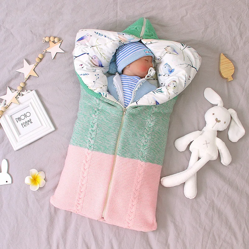 Baby Blanket Winter Newborn Baby Sleep Sack Baby Stroller Wrap Blanket