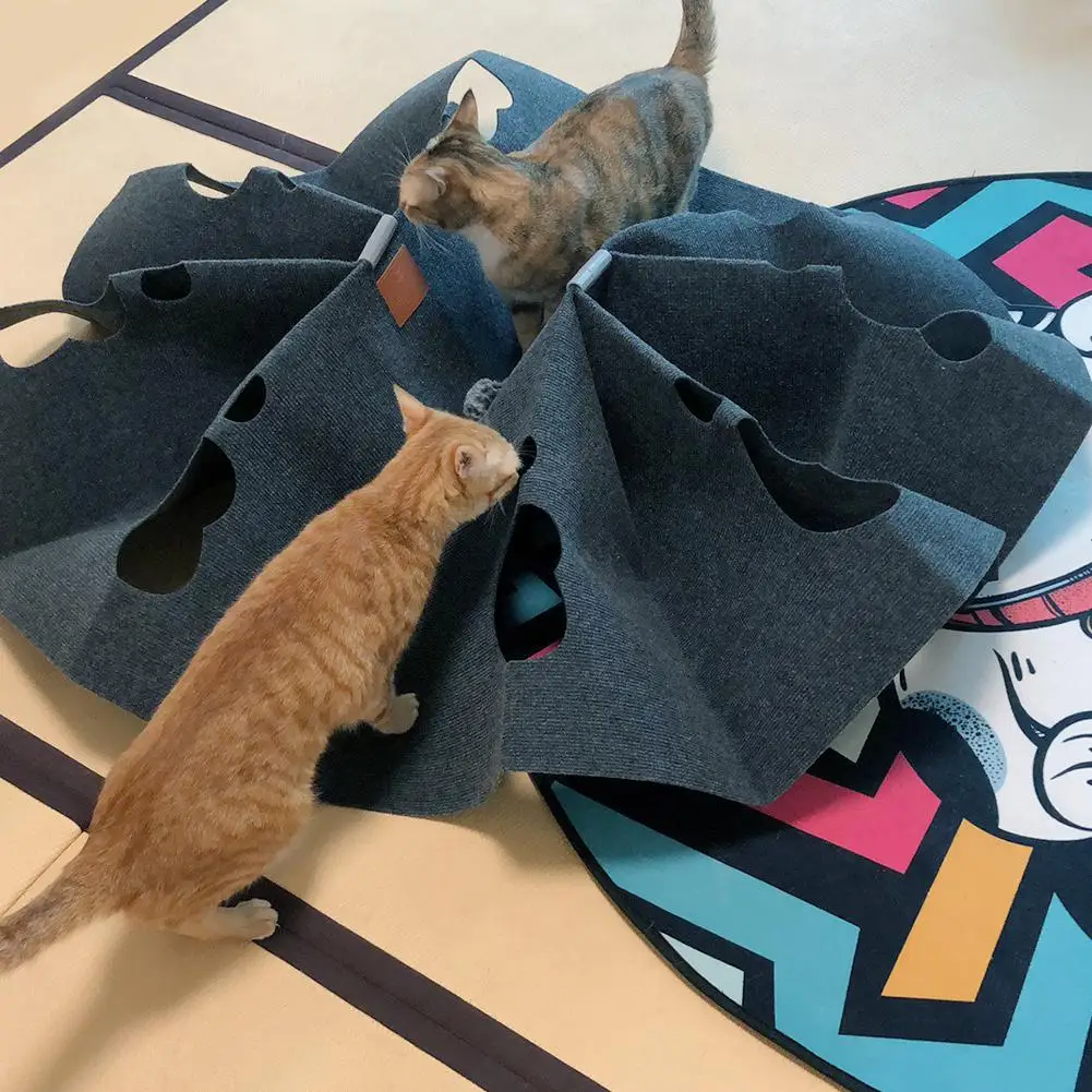 Игрушечное одеяло для кошек, устойчивый к царапинам, игрушечное одеяло для кошек, игровой коврик для домашних животных, ковер для котов, Интерактивная игрушка "туннель", кровать для кошек