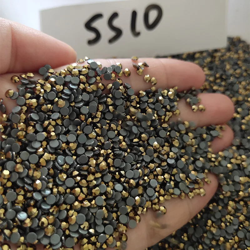 AAA хорошее качество Mine gold супер блестящие исправление горный хрусталь для стекла железные камни для одежды Одежда Обувь Сумки