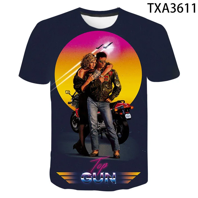 

2020 New Top Gun Maverick 3D Printed T Shirt Men Women Children Fashion Summer Tshirts Casual Streetwear Tee Boy Girl Kids