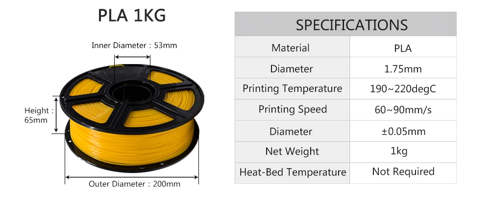 Flashforge PLA нити 1,75 мм 1 кг набор «сделай сам» для 3D принтеры
