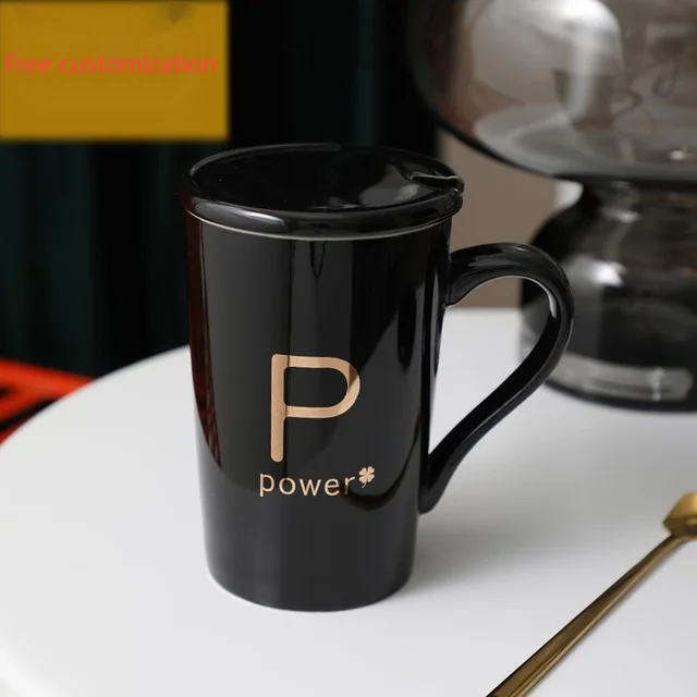 Free Customization Ceramic Letter Mug Fine Gift Box Coffee Cup