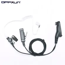 Oreillette avec Tube d'air de Police, Microphone, casque PTT, pour Motorola, Radio bidirectionnelle, talkie walkie, DP4400, DP4401, DP4600, DP4800, DP4801