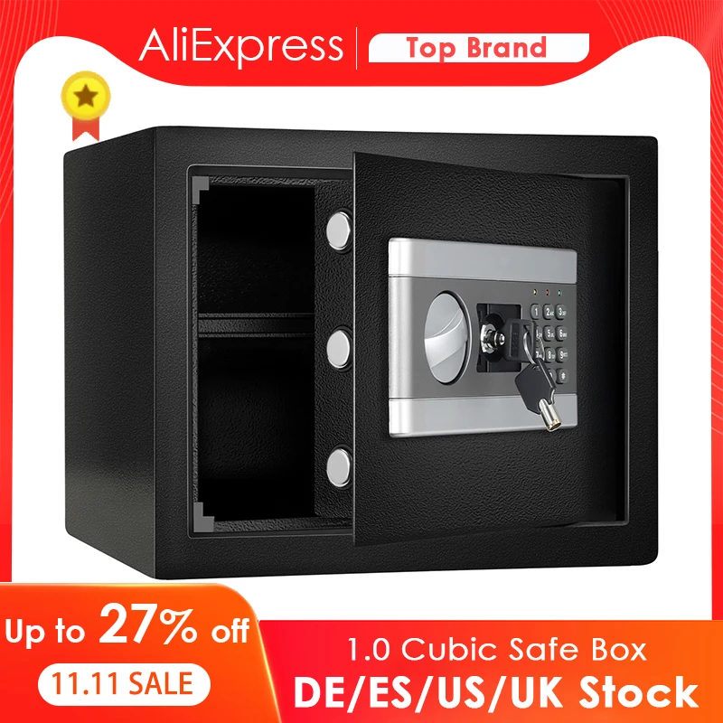 

ЕС в американском стиле, имеется в наличии на складе 1,0 кубические футы безопасности Box, огнеупорные Водонепроницаемый электронного цифрового замка коробка с клавиатурой светодиодный индикатор