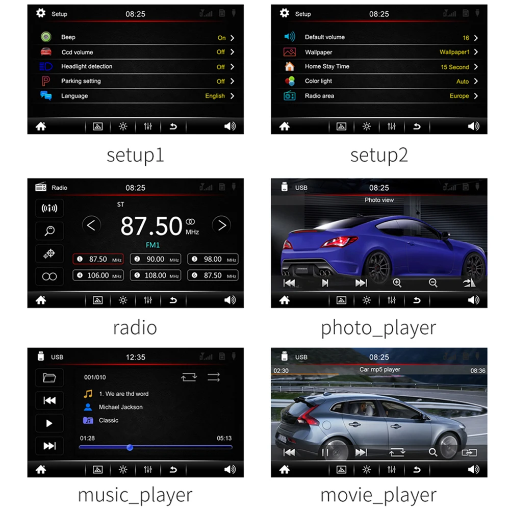 N7 Автомагнитола 7 ''Bt стерео Мультимедийный Плеер сенсорный экран авторадио FM AUX аудио головное устройство MP5 плеер дистанционное управление