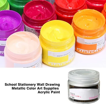 

Non Toxic Beginner Metallic Color Graffiti Tool Cream Pigment High Saturability Art Supplies Wall Drawing Acrylic Paint