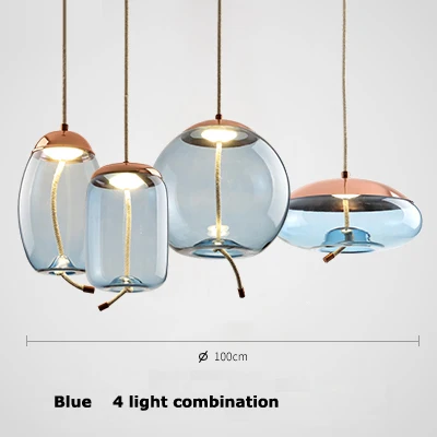 4light combination Постмодерн Железный стеклянный художественный Декор дизайнерский светодиодный светильник светодиодный свет. Подвесные светильники. Подвесной светильник. Подвесной светильник для фойе и столовой - Цвет корпуса: 4light combination