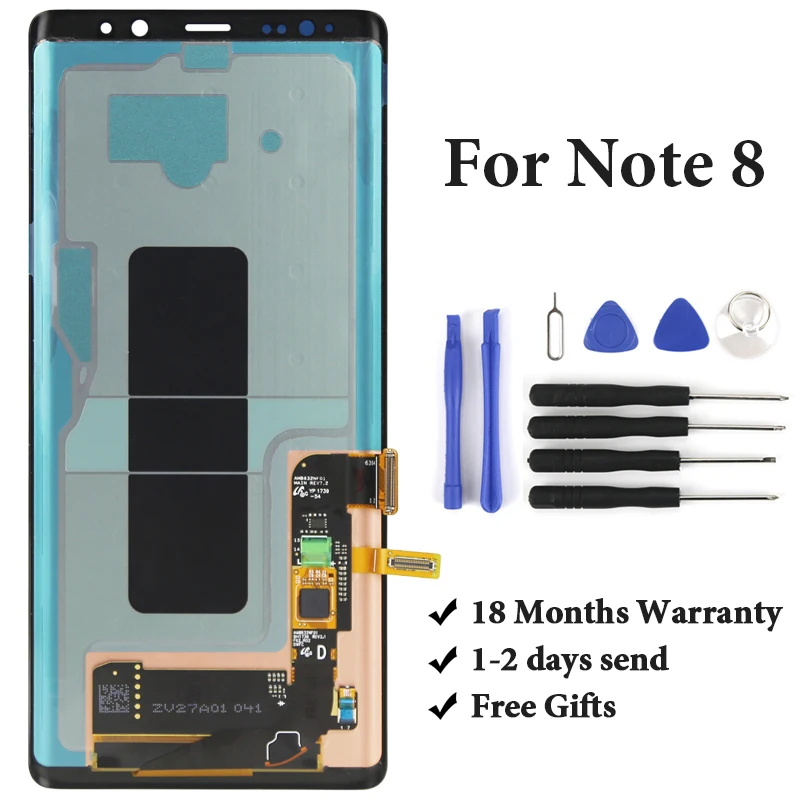 

For Samsung Note 8 N950F LCD screen 5.6 inch replacement assembly no dead pixel For Samsung Note 8 N9500 N950F N9500F N900DS lcd