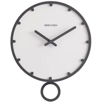 

Minimalist Simple Wood Wall Clock Design Silent Pendulum Pendulum Creative Living Room Wall Clock Duvar Saati Home Decor BW50WC