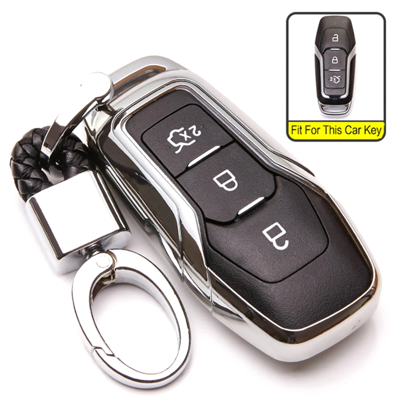 Чехол для ключа из ТПУ Ford Mondeo 5 MK5 Ranger Mustang Edge Cmax Kuga Fiesta Explorer Focus MK3 MK4 3 4 Цепь ключей