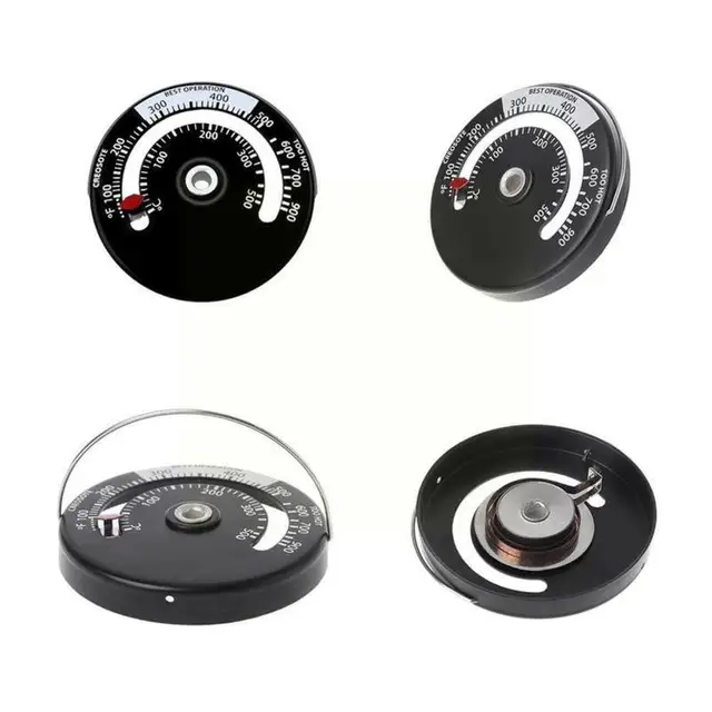 Kandalló Hőmérő Kályha Tűz Csőhőmérő Méretű Fa Fatörzs Kéménycső Sütő Grillezés Bbq - Image 6