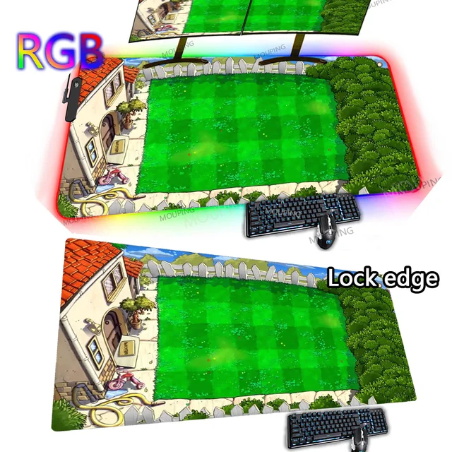Desk Mat 1200x600 Plants Vs Zombies Mouse Pad 100x50 Carpet Mouse Computer Extra Large Gaming Mat Huge Rug Rgb Led Backlit Anime 9
