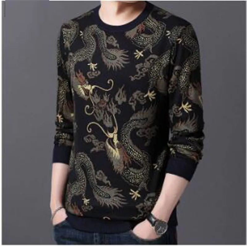 999cashmere Брендовые Трикотажные Рубашки полосатый мужской свитер с длинным рукавом Повседневный осенне-зимний теплый пуловер мужское платье плотная одежда - Цвет: 999cashmere