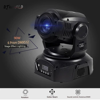 

Djworld 2pcs Lyre 90W Gobo LED Moving Head Light Spotlighting LCD Display 6 Face Prism For Dj Disco Dance Floor Stage Lighting