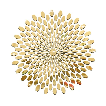 

Sun Shaped Acrylic Mirror Surface Wall Sticker Decorative Stickers for Home Decor Bathroom Kids Living Room Decoration