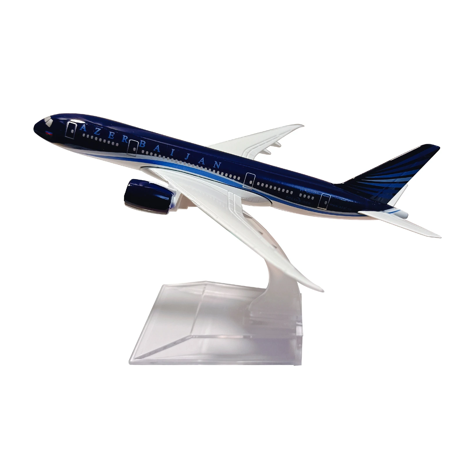 Модель самолета из сплава металла Air Azerbaijan B787 Airlines модель Boeing 787 Airways с подставкой