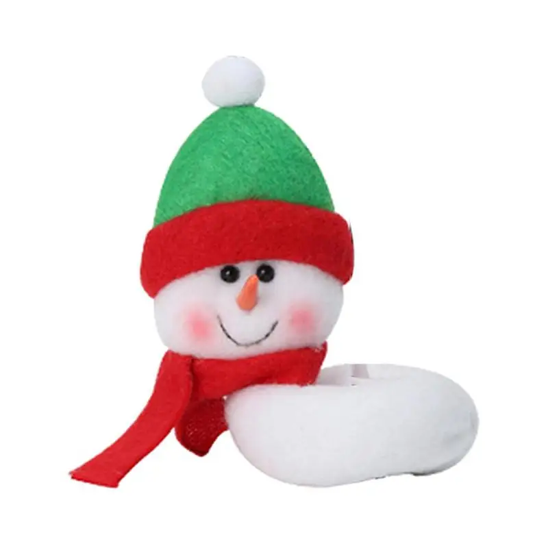 Snowman Рождественский бокал для вина, набор декора, Санта Клаус, снеговик для бутылки, рождественские украшения для дома, новогодние вечерние принадлежности - Цвет: Snowman