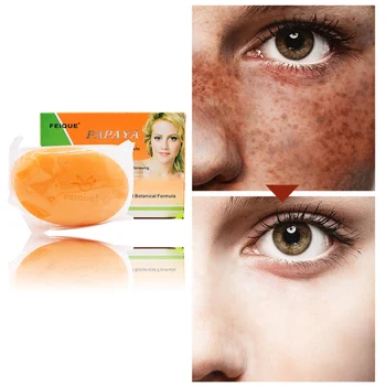 

NEW Handmade Whitening Soap Original Papaya Skin Lightening Soap Bleaching Glycerin Soap Deep Cleaning Face Cleansing