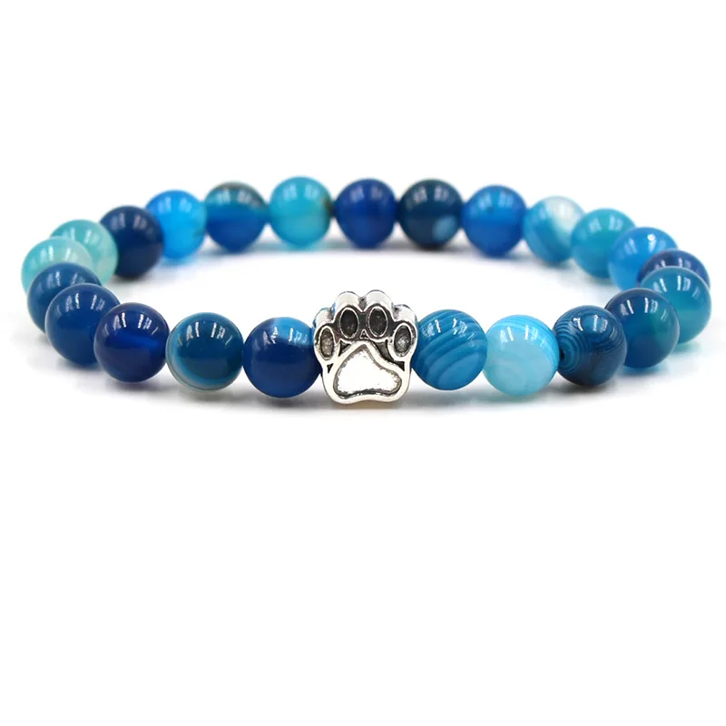 7 цветов 8 мм красочный браслет в виде кошачьей лапы|natural stone beads bracelet|bead braceletcharm