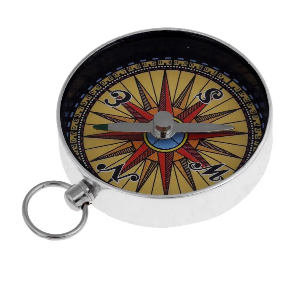 Pocket Alloy Compass Watch Style Outdoor Camping Hiking Navigation Keychain