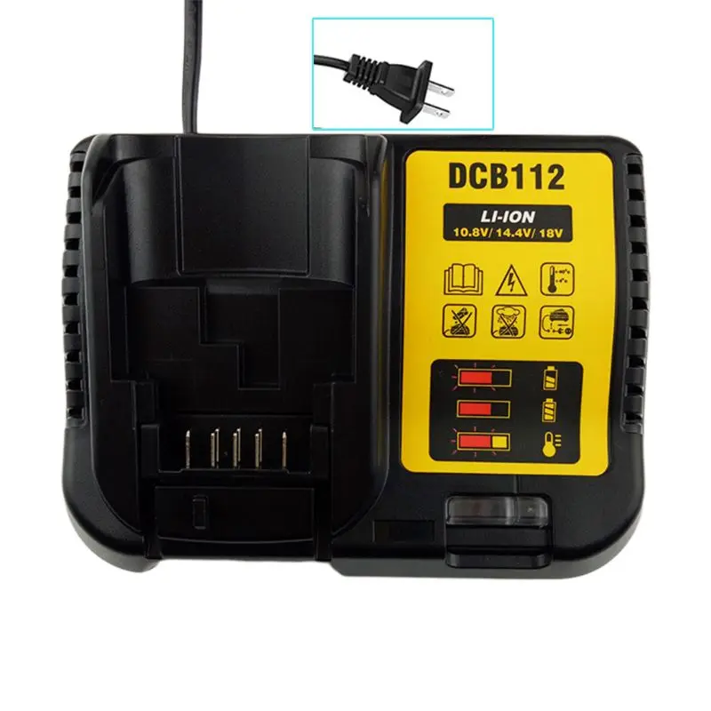 DCB112 Зарядное устройство для альтернативного крепления Dewalt натуральная 12V 20V Макс литий-ионный XR Батарея