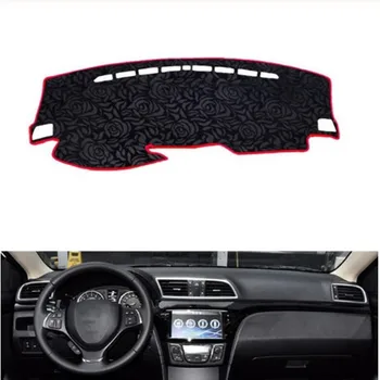 

Rose Pattern Non-slip Dashmat Dash Mat Dashboard Cover Pad Cover Carpet Car Sticker for S-UZUKI Alivio 2015 2016-2018 Car Stylin