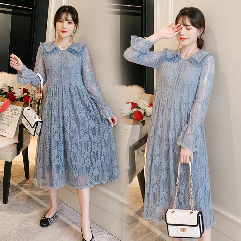 

Shanghai New Europe Sang 2020 Autumn And Winter Large Size Dress Long Sleeve Skirt