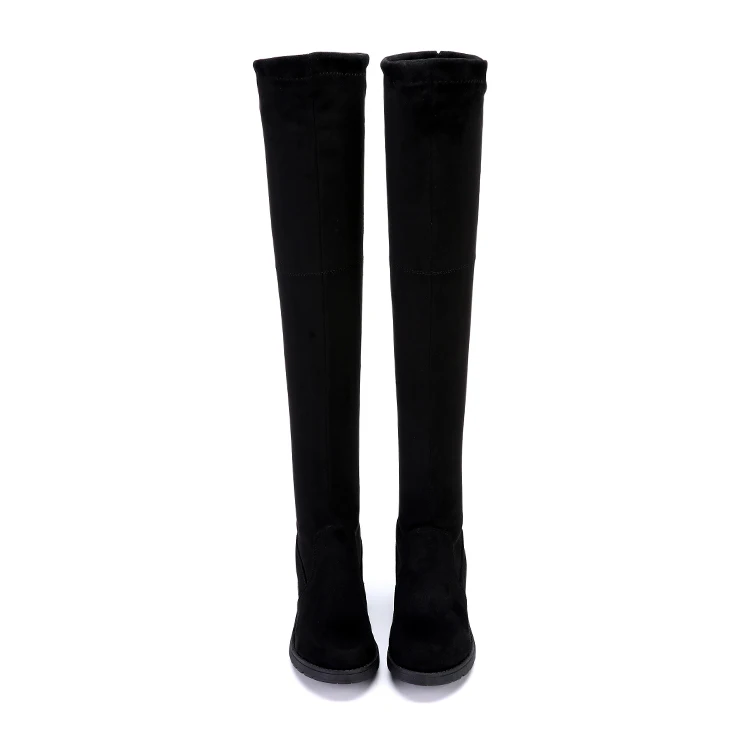 SWYIVY Chaussure Femme/зимняя женская обувь; женские сапоги из флока; коллекция года; женская зимняя обувь; Сапоги выше колена; женская обувь на платформе