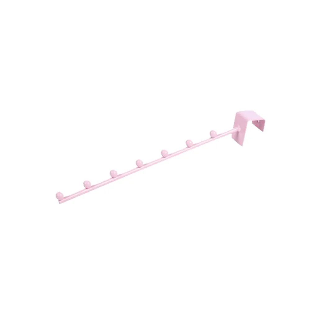 Pink 1 шт. стеллаж для хранения одежды дырокол-Свободное пальто Настенное подвесное прикроватное пальто крючок для спальни шкаф для спальни многоцелевой стеллаж для одежды L902 - Цвет: Pink