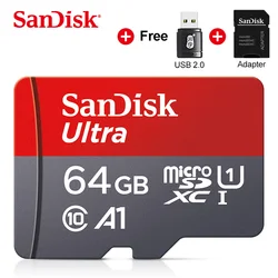 SanDisk – carte Micro SD 128 originale, 16 go/32 go/64 go/100% go, classe 10, 98 mo/s Max, TF, carte mémoire pour smartphone et ordinateur portable 