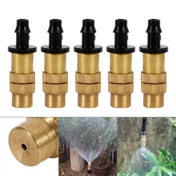 

10PCS Atomization Copper Nozzle Adjustable Connection Capillary Atomization Cooling Irrigation Nozzle Gardening Joint Nozzle *