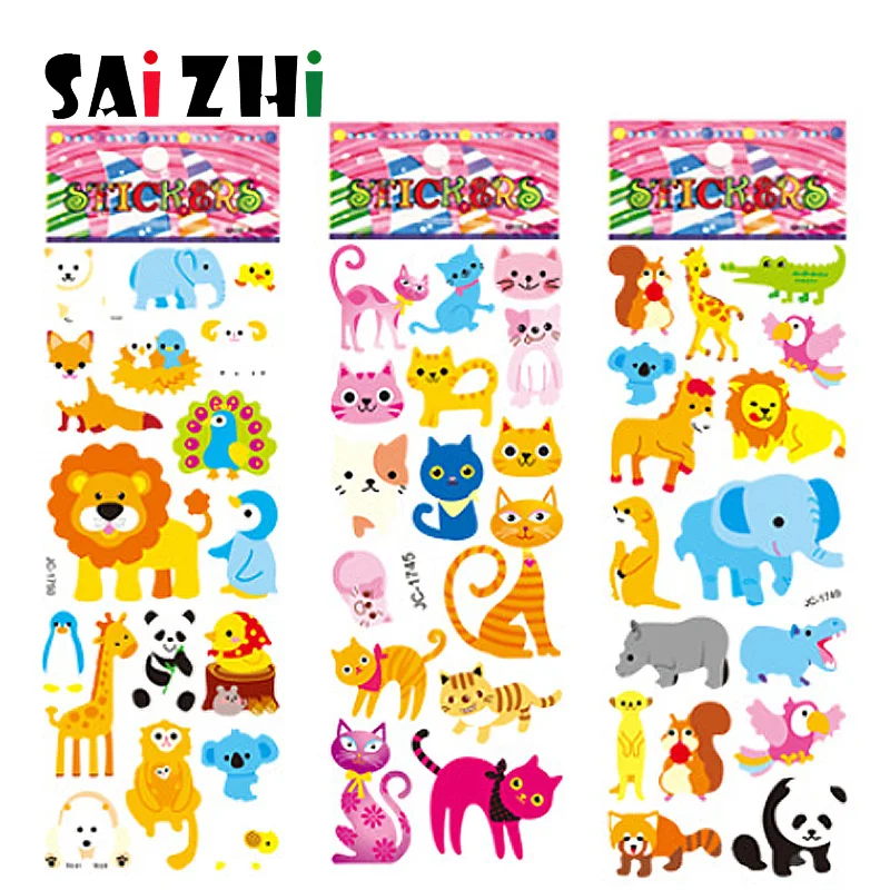 Saizhi 5 шт. различные милые Мультяшные наклейки игрушки забавная игрушка для детей