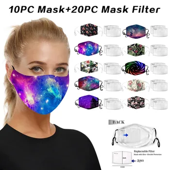 

10pc Windproof Foggy Haze Mask With Mask Gasket Face Mask Filter Reuseable Face Mask Mouth Cover Mouth Mask Cloth Mouth Mask