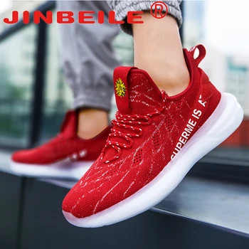 

JINBEILE 39-46 Sneakers Men 2020 New Running Shoes for Men Breathable Gym Shoes Outdoor Non-slip Walking casual Sport Shoes